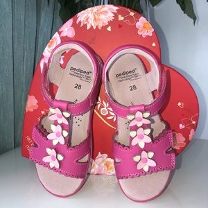 Pediped Memory Foam Pink Flower Sandals 11.5